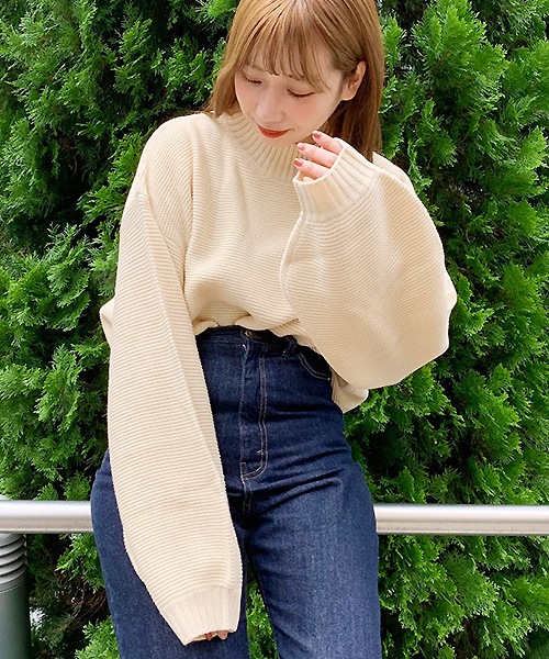 apres jour(アプレジュール)の「ガーター編み袖ボリュームニット【ZOZOTOWN限定アイテム】(ニット/セーター・レディース・ブラック/ベージュ/アイボリー/その他/ボルドー/モカ/ライトベージュ/ライトグリーン・フリー)」の22枚目の写真