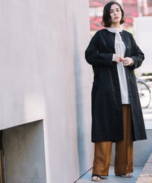 Munich | コットンノーカラーコート(ノーカラーコート)