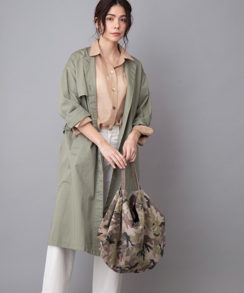 Munich（ミューニック）の「コットンノーカラーコート（ノーカラーコート・レディース・ブラウン/ベージュ/ライトカーキ/ブラック・XS/S）」の19枚目の写真