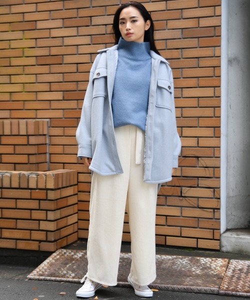 Ambre Neige（アンブルネージュ）の「ハイネックニットプルオーバー【WEB/EC限定商品】（ニット/セーター・レディース・ライトブルー/ダークブラウン/アイボリー/モカ/スモークピンク・FREE）」の20枚目の写真