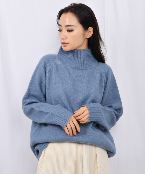 Ambre Neige（アンブルネージュ）の「ハイネックニットプルオーバー【WEB/EC限定商品】（ニット/セーター・レディース・ライトブルー/ダークブラウン/アイボリー/モカ/スモークピンク・FREE）」の21枚目の写真