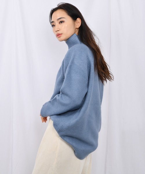 Ambre Neige（アンブルネージュ）の「ハイネックニットプルオーバー【WEB/EC限定商品】（ニット/セーター・レディース・ライトブルー/ダークブラウン/アイボリー/モカ/スモークピンク・FREE）」の22枚目の写真