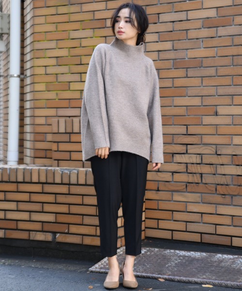 Ambre Neige（アンブルネージュ）の「ハイネックニットプルオーバー【WEB/EC限定商品】（ニット/セーター・レディース・ライトブルー/ダークブラウン/アイボリー/モカ/スモークピンク・FREE）」の14枚目の写真