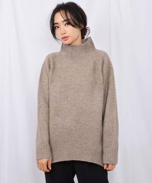 Ambre Neige（アンブルネージュ）の「ハイネックニットプルオーバー【WEB/EC限定商品】（ニット/セーター・レディース・ライトブルー/ダークブラウン/アイボリー/モカ/スモークピンク・FREE）」の16枚目の写真