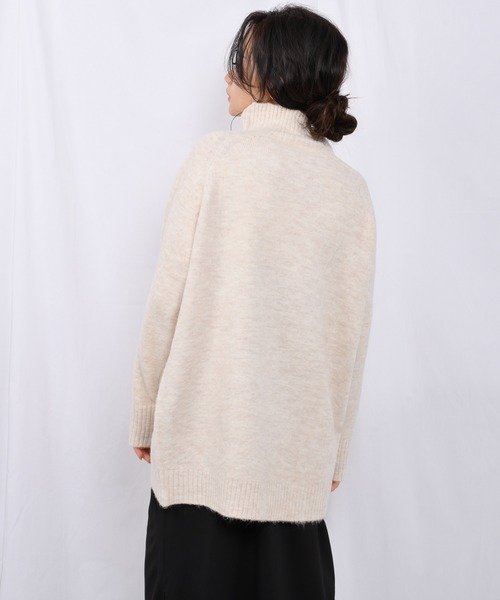 Ambre Neige（アンブルネージュ）の「ハイネックニットプルオーバー【WEB/EC限定商品】（ニット/セーター・レディース・ライトブルー/ダークブラウン/アイボリー/モカ/スモークピンク・FREE）」の9枚目の写真