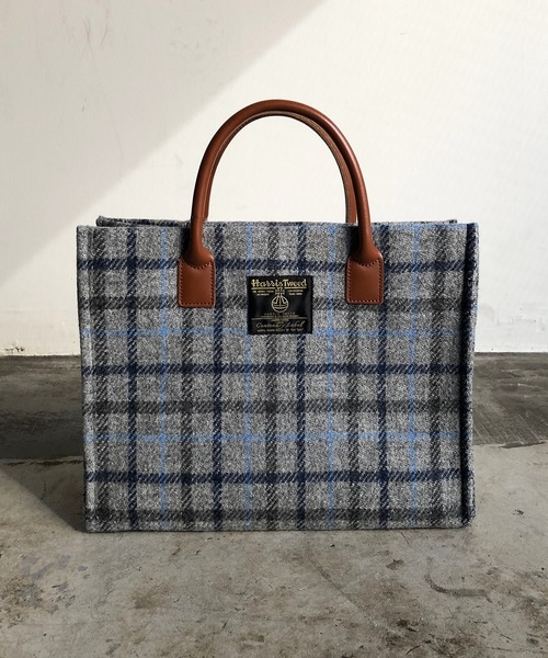 Nostalgic Garage(ノスタルジックガレー)の「Nostalgic Garage:HARRIS TWEED CHK MED TOTE ハリスツイード チェックトートバック Mトート(トートバッグ・レディース・グレー/レッド/ネイビー/ライトグレー/グリーン/イエロー/ブルー/ブルー系その他・FREE)」の14枚目の写真