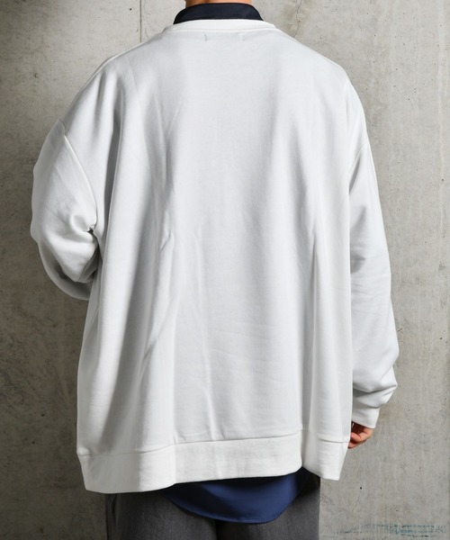 kutir（クティール）の「叩きつけ刺繍スウェット（スウェット・メンズ・ブラック/オフホワイト・MEDIUM/LARGE）」の5枚目の写真