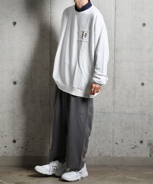 kutir（クティール）の「叩きつけ刺繍スウェット（スウェット・メンズ・ブラック/オフホワイト・MEDIUM/LARGE）」の7枚目の写真