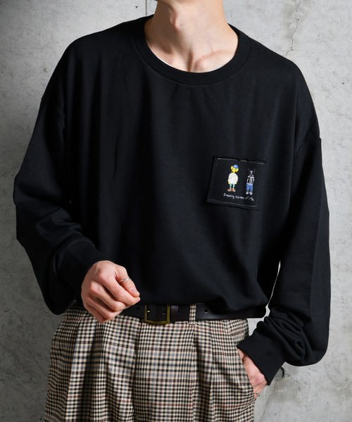 kutir（クティール）の「叩きつけ刺繍スウェット（スウェット・メンズ・ブラック/オフホワイト・MEDIUM/LARGE）」の10枚目の写真