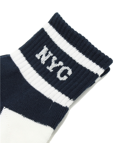 WEGO(ウィゴー)の「WEGO/NYCラインソックス(ソックス/靴下・メンズ・ホワイト/ネイビー・FREE)」の3枚目の写真