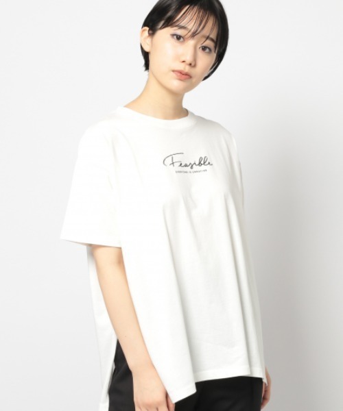 PAGEBOY（ページボーイ）の「サイドスリットロゴTシャツ（Tシャツ/カットソー・レディース・ブラック/オフホワイト/イエロー系その他・FREE）」の17枚目の写真