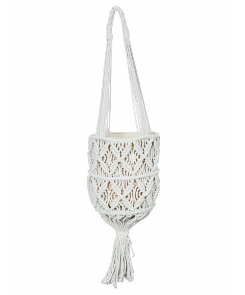 Ameri（アメリ）の「MEDI FLOWERPOT RATTAN BAG（かごバッグ・レディース・ホワイト・FREE）」の5枚目の写真
