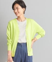 WORK TRIP OUTFITS GREEN LABEL RELAXING | 【WORK TRIP OUTFITS】★WTO D 天竺 Vネックカーディガン(カーディガン/ボレロ)