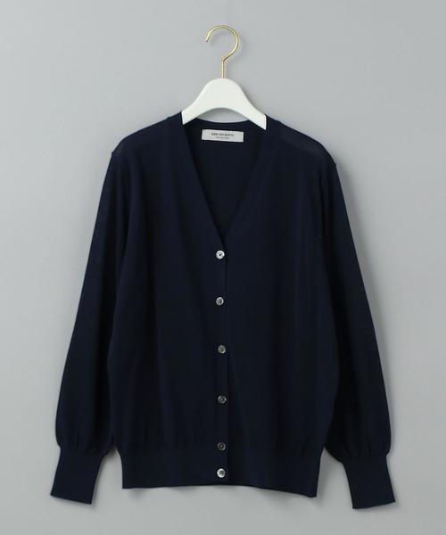 WORK TRIP OUTFITS GREEN LABEL RELAXING（ワークトリップアウトフィッツグリーンレーベル リラクシング）の「【WORK TRIP OUTFITS】★WTO D 天竺 Vネックカーディガン（カーディガン/ボレロ・レディース・ライトピンク/ライム/ネイビー/ホワイト・FREE）」の11枚目の写真