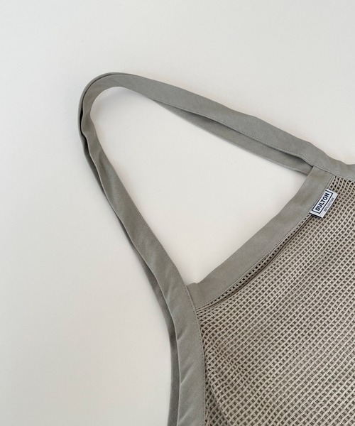 CANAL JEAN(キャナルジーン)の「DULTON COTTON HALF MESH BAG コットンハーフメッシュバッグL(トートバッグ・レディース・アイボリー/グリーン/イエロー/グレー・LARGE)」の7枚目の写真