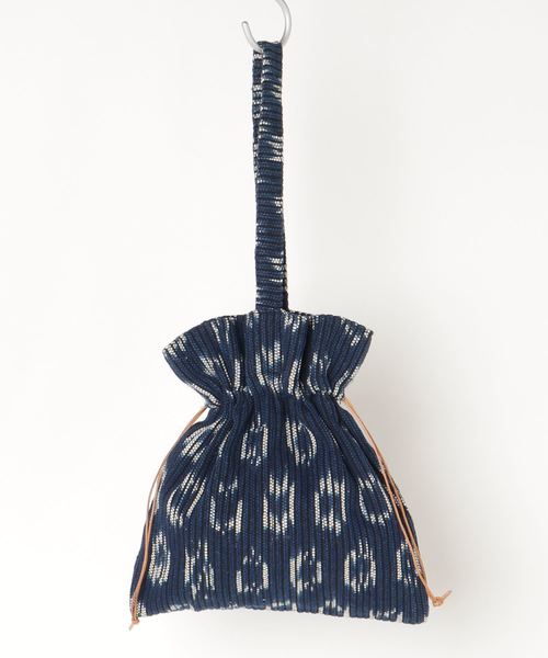 TIME WILL TELL WORKS（タイムウィルテルワークス）の「DRAWSTRING BAG/ ドローストリング バッグ（ハンドバッグ・レディース・マルチ/インディゴブルー/パープル・ONE SIZE）」の4枚目の写真