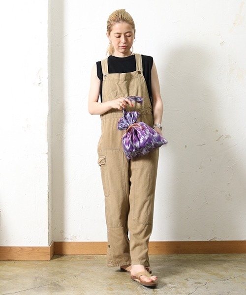 TIME WILL TELL WORKS（タイムウィルテルワークス）の「DRAWSTRING BAG/ ドローストリング バッグ（ハンドバッグ・レディース・マルチ/インディゴブルー/パープル・ONE SIZE）」の7枚目の写真