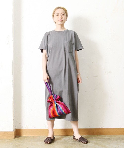 TIME WILL TELL WORKS（タイムウィルテルワークス）の「DRAWSTRING BAG/ ドローストリング バッグ（ハンドバッグ・レディース・マルチ/インディゴブルー/パープル・ONE SIZE）」の6枚目の写真
