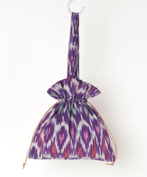 TIME WILL TELL WORKS（タイムウィルテルワークス）の「DRAWSTRING BAG/ ドローストリング バッグ（ハンドバッグ・レディース・マルチ/インディゴブルー/パープル・ONE SIZE）」の12枚目の写真
