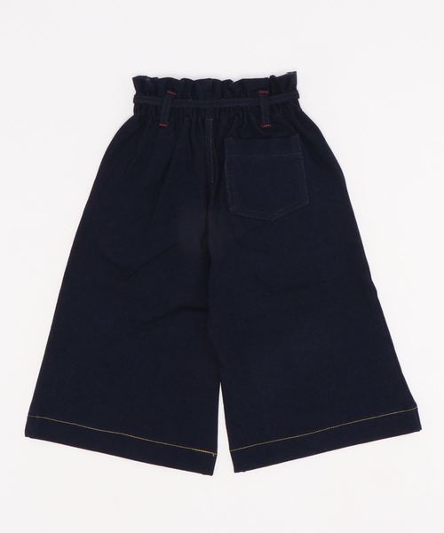 RAGMART（ラグマート）の「ニットデニムキュロット（デニムパンツ・キッズ・ネイビー/カーキ・110cm/100cm/130cm/120cm）」の3枚目の写真