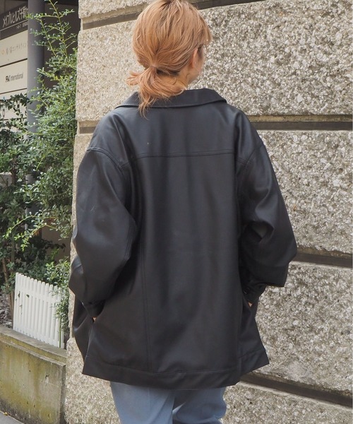 tiptop（ティップトップ）の「フェイクレザーBIGジャケット（カバーオール）」 WEAR