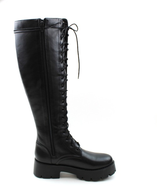 VIVIAN（ヴィヴィアン）の「厚底レースアップロングブーツ（ブーツ・レディース・ブラック・LL/M/L）」の7枚目の写真