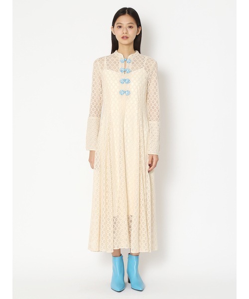 LILY BROWN（リリーブラウン）の「チャイナレースワンピース  