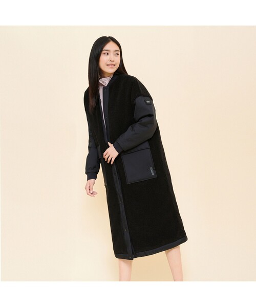 AIGLE(エーグル)の「アミング(ダウンジャケット/コート・レディース・ブラック/ライトグレー・M)」の4枚目の写真