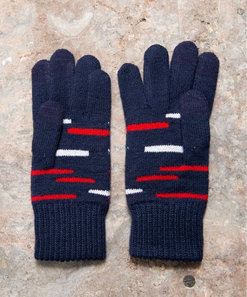 EVOLG（エヴォログ）の「EVOLG エヴォログ::GLEAM 　ランダムボーダー　 スマホ対応 メンズ　レディース　ユニセックス手袋（手袋・レディース・チャコールグレー/ライトグレー/ベージュ/ネイビー・FREE）」の12枚目の写真