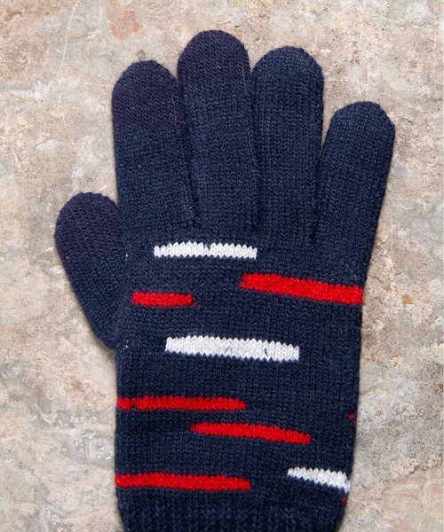 EVOLG（エヴォログ）の「EVOLG エヴォログ::GLEAM 　ランダムボーダー　 スマホ対応 メンズ　レディース　ユニセックス手袋（手袋・レディース・チャコールグレー/ライトグレー/ベージュ/ネイビー・FREE）」の13枚目の写真