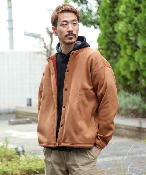 Blue Standard (ブルースタンダード)の「【BLUE STANDARD】裏フリースボタンカーディガン 裏起毛(カーディガン/ボレロ・メンズ・レンガ/ブラウン系その他/ネイビー/チャコールグレー・X-LARGE/MEDIUM/LARGE)」の3枚目の写真