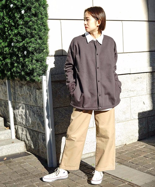 Blue Standard (ブルースタンダード)の「【BLUE STANDARD】裏フリースボタンカーディガン 裏起毛(カーディガン/ボレロ・メンズ・レンガ/ブラウン系その他/ネイビー/チャコールグレー・X-LARGE/MEDIUM/LARGE)」の5枚目の写真