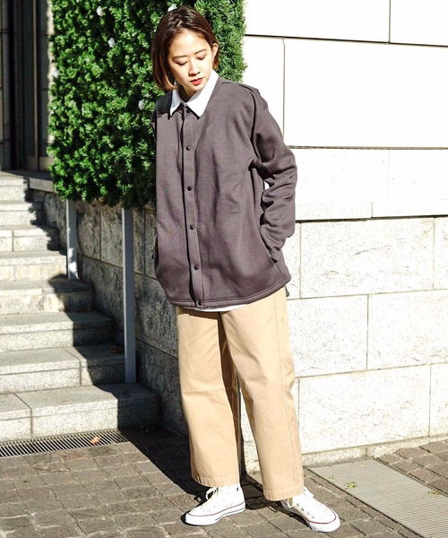 Blue Standard (ブルースタンダード)の「【BLUE STANDARD】裏フリースボタンカーディガン 裏起毛(カーディガン/ボレロ・メンズ・レンガ/ブラウン系その他/ネイビー/チャコールグレー・X-LARGE/MEDIUM/LARGE)」の6枚目の写真