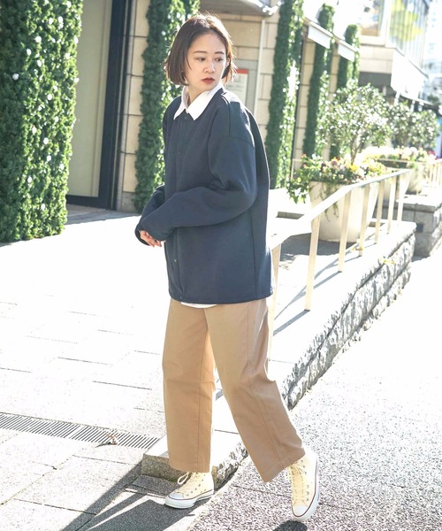 Blue Standard (ブルースタンダード)の「【BLUE STANDARD】裏フリースボタンカーディガン 裏起毛(カーディガン/ボレロ・メンズ・レンガ/ブラウン系その他/ネイビー/チャコールグレー・X-LARGE/MEDIUM/LARGE)」の15枚目の写真
