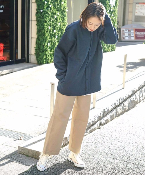 Blue Standard (ブルースタンダード)の「【BLUE STANDARD】裏フリースボタンカーディガン 裏起毛(カーディガン/ボレロ・メンズ・レンガ/ブラウン系その他/ネイビー/チャコールグレー・X-LARGE/MEDIUM/LARGE)」の16枚目の写真