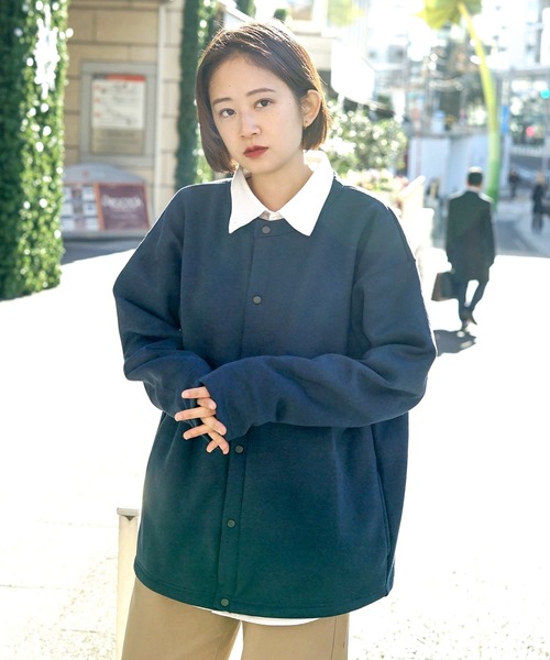 Blue Standard (ブルースタンダード)の「【BLUE STANDARD】裏フリースボタンカーディガン 裏起毛(カーディガン/ボレロ・メンズ・レンガ/ブラウン系その他/ネイビー/チャコールグレー・X-LARGE/MEDIUM/LARGE)」の17枚目の写真