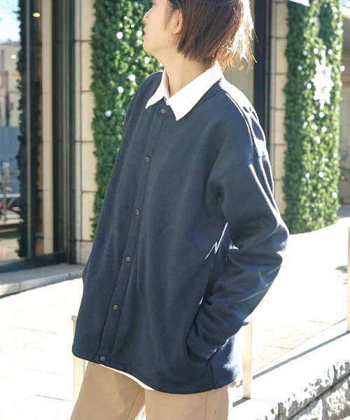 Blue Standard (ブルースタンダード)の「【BLUE STANDARD】裏フリースボタンカーディガン 裏起毛(カーディガン/ボレロ・メンズ・レンガ/ブラウン系その他/ネイビー/チャコールグレー・X-LARGE/MEDIUM/LARGE)」の18枚目の写真