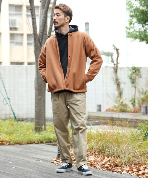 Blue Standard (ブルースタンダード)の「【BLUE STANDARD】裏フリースボタンカーディガン 裏起毛(カーディガン/ボレロ・メンズ・レンガ/ブラウン系その他/ネイビー/チャコールグレー・X-LARGE/MEDIUM/LARGE)」の11枚目の写真