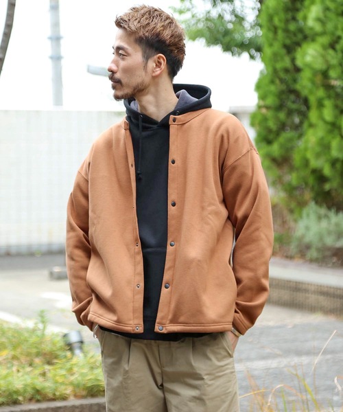 Blue Standard (ブルースタンダード)の「【BLUE STANDARD】裏フリースボタンカーディガン 裏起毛(カーディガン/ボレロ・メンズ・レンガ/ブラウン系その他/ネイビー/チャコールグレー・X-LARGE/MEDIUM/LARGE)」の12枚目の写真