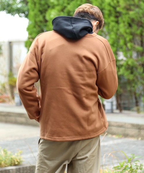 Blue Standard (ブルースタンダード)の「【BLUE STANDARD】裏フリースボタンカーディガン 裏起毛(カーディガン/ボレロ・メンズ・レンガ/ブラウン系その他/ネイビー/チャコールグレー・X-LARGE/MEDIUM/LARGE)」の14枚目の写真