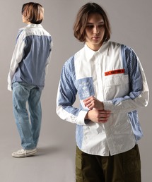 AVIREX | リメイク ストライプ ミリタリーシャツ/REMAKE STRIPE MILITARY SHIRT(シャツ/ブラウス)