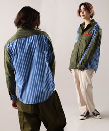 AVIREX | リメイク ストライプ ミリタリーシャツ/REMAKE STRIPE MILITARY SHIRT(シャツ/ブラウス)