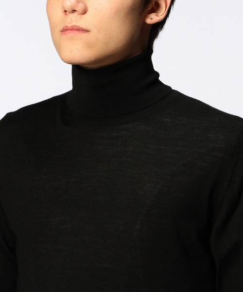 UNITED ARROWS（ユナイテッドアローズ）の「＜BOW＆ARROWS(ボウ アンド アローズ）＞ 16ゲージ タートルネック(201410/OCS)◆（ニット/セーター・メンズ・オフホワイト/ブラック/ネイビー/パープル/ロイヤルブルー・SMALL/MEDIUM/LARGE）」の9枚目の写真