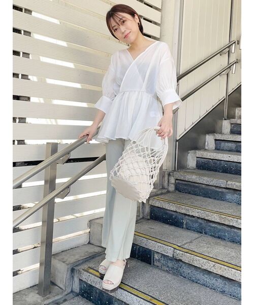 MURUA(ムルーア)の「ピンタックシアーパンツ(スラックス・レディース・ブラック/ライトグリーン/アイボリー/その他1・1/2)」の19枚目の写真