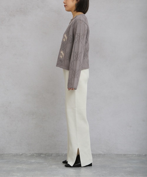 ap retro（アプレトロ）の「センタータックスリットニットパンツ【ZOZO限定アイテム】（その他パンツ・レディース・ブラック/ベージュ/ライトグリーン/アイボリー・FREE）」の13枚目の写真