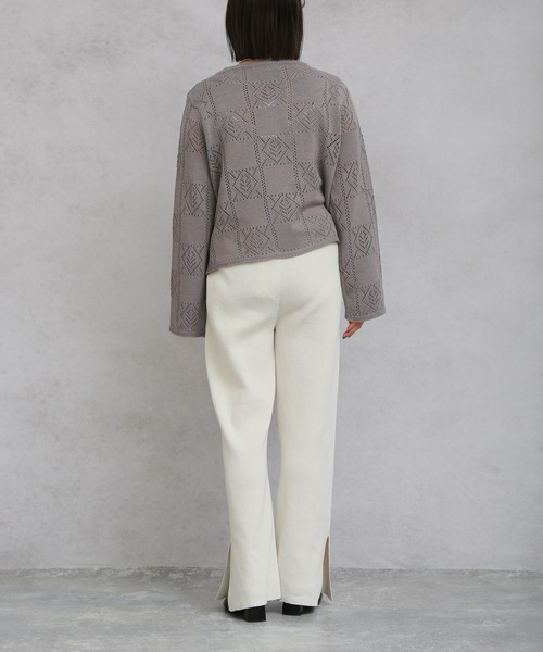 ap retro（アプレトロ）の「センタータックスリットニットパンツ【ZOZO限定アイテム】（その他パンツ・レディース・ブラック/ベージュ/ライトグリーン/アイボリー・FREE）」の15枚目の写真