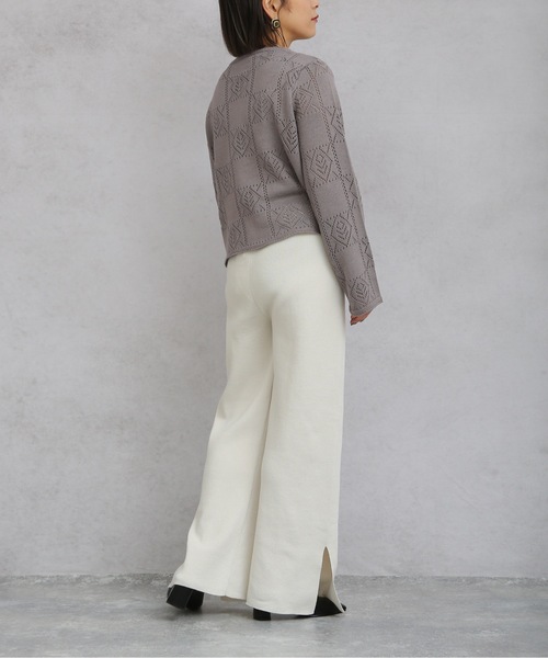 ap retro（アプレトロ）の「センタータックスリットニットパンツ【ZOZO限定アイテム】（その他パンツ・レディース・ブラック/ベージュ/ライトグリーン/アイボリー・FREE）」の14枚目の写真