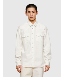 deres シルクデニムシャツ ホワイト Alex/silk denim shirt – deres.online