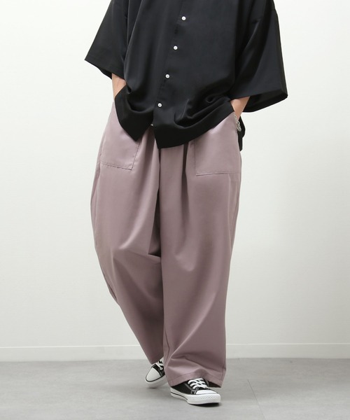 ZIP FIVE（ジップファイブ）の「【ZIP FIVE】極太バルーンワイドイージーパンツ【サイズフリー】（その他パンツ・メンズ・ブラック/ベージュ/パープル/ネイビー/ブラウン/カーキ/ブルー/グリーン/アイボリー/ライトベージュ/ブルー系・FREE）」の11枚目の写真