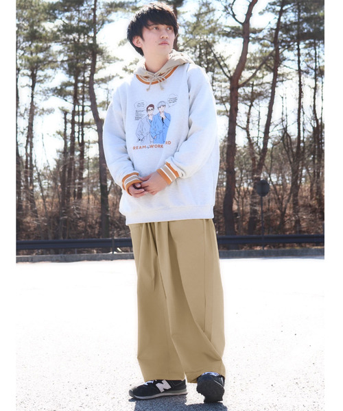 ZIP FIVE（ジップファイブ）の「【ZIP FIVE】極太バルーンワイドイージーパンツ【サイズフリー】（その他パンツ・メンズ・ブラック/ベージュ/パープル/ネイビー/ブラウン/カーキ/ブルー/グリーン/アイボリー/ライトベージュ/ブルー系・FREE）」の20枚目の写真